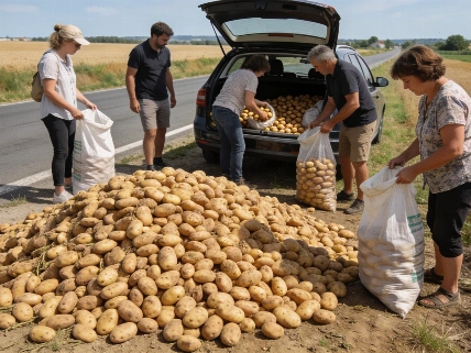 French Farmer Gives Away 500 Tons of Potatoes, Some Resold for Profit RUSSPAIN.com