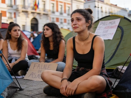 Tears in Puerta del Sol expose the housing crisis for Spain's youth RUSSPAIN.com