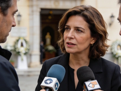 Soraya Sáenz de Santamaría pays tribute to Fátima Báñez at funeral RUSSPAIN.com