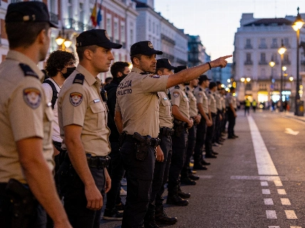 Three Far Right Protesters Arrested Near Madrid's Sol Camp RUSSPAIN.com