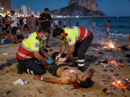 27 Injured as Firework Shell Veers Off Course at Castell de l’Olla RUSSPAIN.com