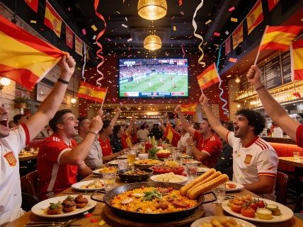 Spanish Fans Fill Little Spain in New York Ahead of World Cup Final RUSSPAIN.com