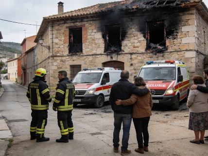 Mother and Daughter Die in Cedrillas Bar Fire Near Teruel RUSSPAIN.com