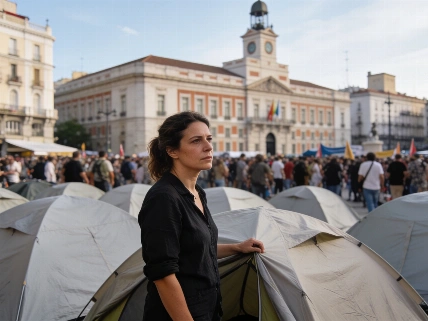 Madrid housing camp demands indefinite rental contracts RUSSPAIN.com