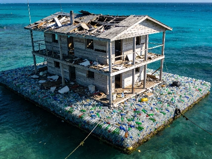 Floating island of 125,000 bottles vanishes after storms and official order RUSSPAIN.com