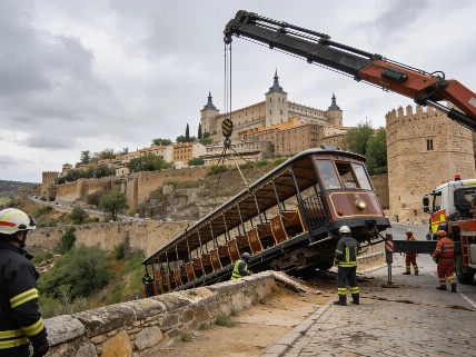 Runaway Tourist Train in Toledo Injures Italian Visitor Near Alcázar RUSSPAIN.com