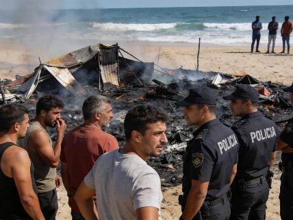 Tensions Erupt in Ceuta as Citizens Set Fire to Migrant Camp RUSSPAIN.com