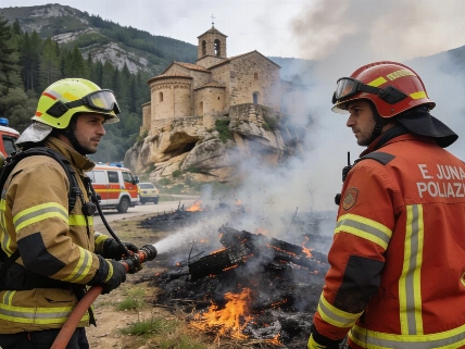 Wildfire in Huesca Forces 16 Towns to Evacuate and Threatens San Juan de la Peña RUSSPAIN.com