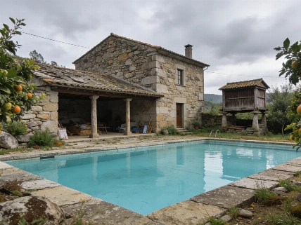 Stone House with Pool and Orchard Listed near Santiago for 330,000 Euros RUSSPAIN.com
