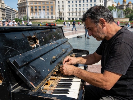 Vandalism Shuts Down Iconic Public Piano in Central Barcelona RUSSPAIN.com