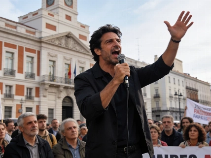 Sergio Peris-Mencheta brings housing fight to Puerta del Sol RUSSPAIN.com