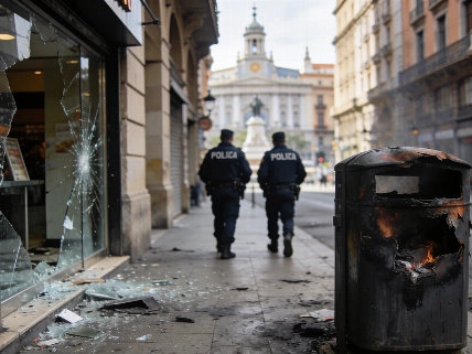 Barcelona unrest leaves 100 detained and 14 shops looted RUSSPAIN.com