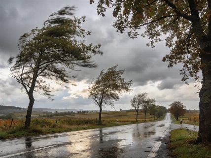 Clouds and Rain Shape a Moody Day in Carhaix-Plouguer RUSSPAIN.com