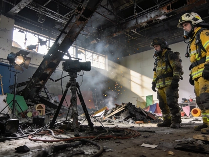 Fire Destroys 'Maestros de la Costura' Set and Threatens 'MasterChef' RUSSPAIN.com