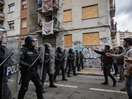 Evictions Spark Tension in La Mina as 58 Public Flats Cleared RUSSPAIN.com