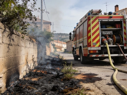 Firefighters tackle major blaze at Chazar waste facility near Zaragoza RUSSPAIN.com