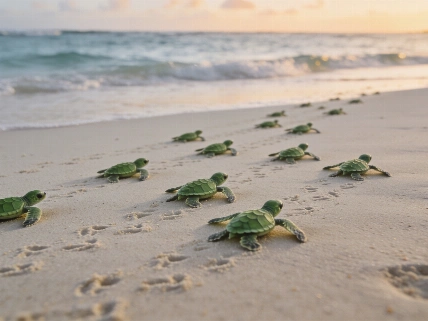 Tetiaroa Atoll sees record surge in green turtle hatchlings RUSSPAIN.com