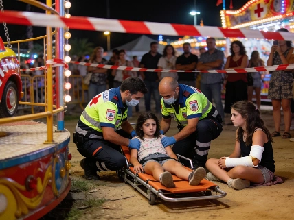 Two Girls Hospitalised After Ride Malfunction at Tona Festival RUSSPAIN.com