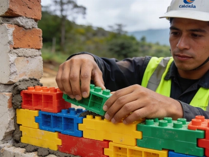 Colombian Firm Reinvents Brick with Recycled Plastic Lego-Style Blocks RUSSPAIN.com
