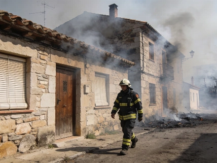 Wildfire Forces Nuñomoral Lockdown as Flames Cross into Salamanca RUSSPAIN.com