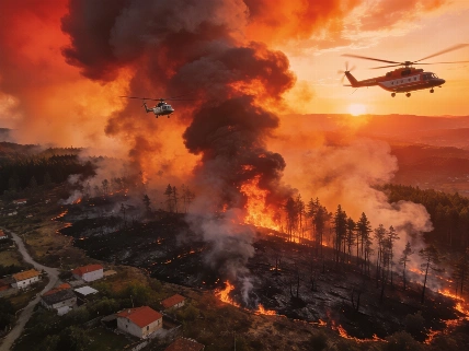 Ceuta Firefighters Halt Wildfire as Migrant Camps Spark New Risks RUSSPAIN.com