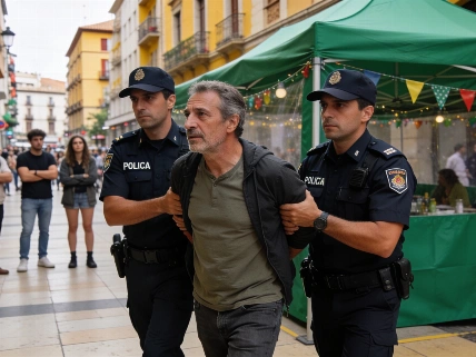 Sant Cugat Vox Councillor Attacked at Party Stand in Central Street RUSSPAIN.com