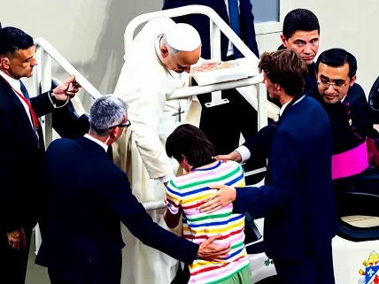 Roscon, son of Samantha Vallejo-Nágera, steals the spotlight at meeting with Pope Leo XIV RUSSPAIN.com