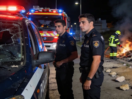 Ceuta emergency crews attacked during illegal camp fire response RUSSPAIN.com