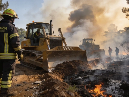 Wildfire Breaks Out Near Loiu Airport in Derio RUSSPAIN.com