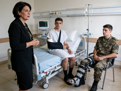 Defence Minister visits injured soldiers after Ceuta attacks RUSSPAIN.com