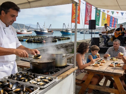 Galician Village to Distribute 3,000 Kilos of Mussels at August Festival RUSSPAIN.com
