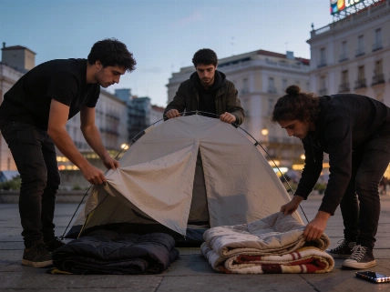 Madrid housing protest grows into Puerta del Sol camp RUSSPAIN.com