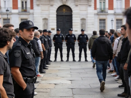 Police separate Sol campers from Hispanidad marchers RUSSPAIN.com