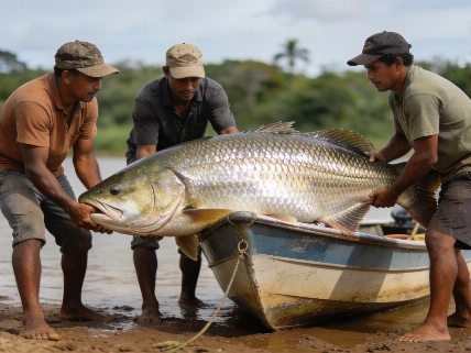 Fisherman Battles 2.5-Meter River Giant in São Paulo RUSSPAIN.com