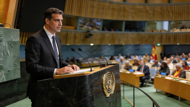 Sánchez takes aim at leaders behind illegal wars at the UN RUSSPAIN.com