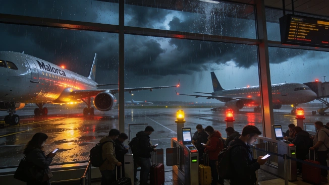 Storms Cause Major Flight Delays and Cancellations at Palma Airport RUSSPAIN.com
