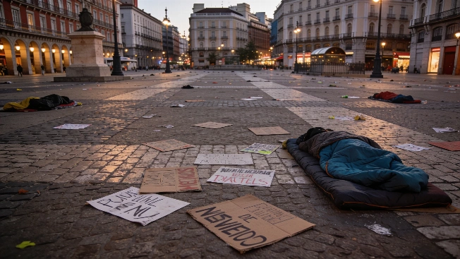 Madrid tenants turn Puerta del Sol into housing camp RUSSPAIN.com