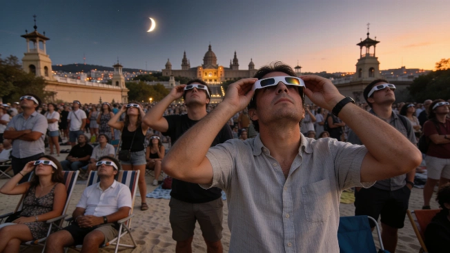 Massive Crowds and Traffic Chaos as Catalonia Watches Rare Total Eclipse RUSSPAIN.com