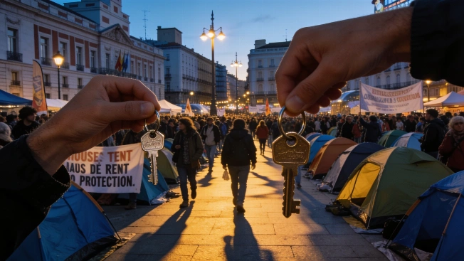 Madrid housing protest turns Puerta del Sol into a pressure camp RUSSPAIN.com