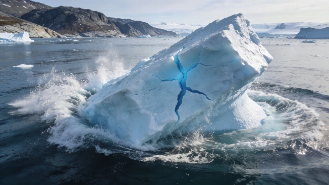 Giant Iceberg Flips Dramatically Off Greenland Coast RUSSPAIN.com