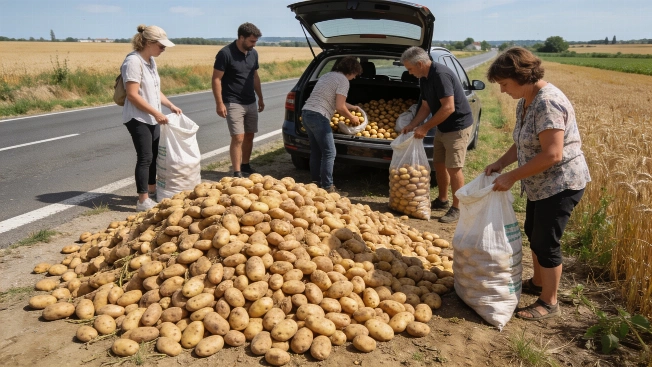 French Farmer Gives Away 500 Tons of Potatoes, Some Resold for Profit RUSSPAIN.com