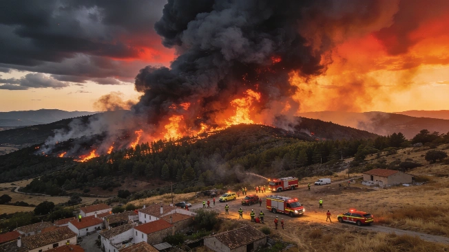 La Mierla Wildfire Forces Evacuation of 21 Villages in Guadalajara RUSSPAIN.com