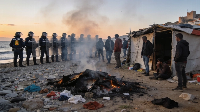 Tensions Erupt in Ceuta as Protesters Set Migrant Shelters Ablaze RUSSPAIN.com