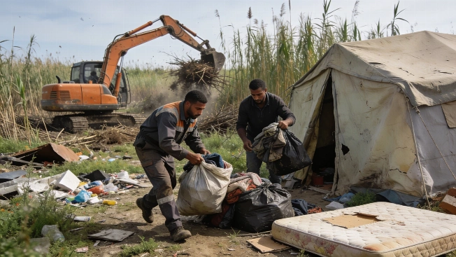 Ibiza wetland camp cleared in hours as residents told to leave RUSSPAIN.com