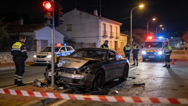 Copilot Killed After Porsche Crashes Into Traffic Light in Hinojedo RUSSPAIN.com