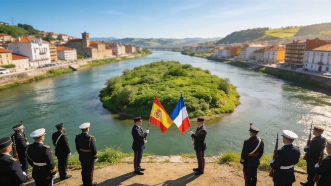 The Tiny Island Where Spain and France Swap Flags Every Six Months RUSSPAIN.com