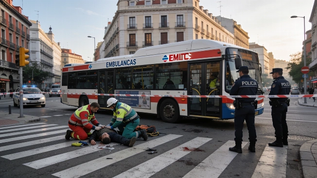 Man Critically Injured After EMT Bus Accident in Madrid’s Tetuán District RUSSPAIN.com