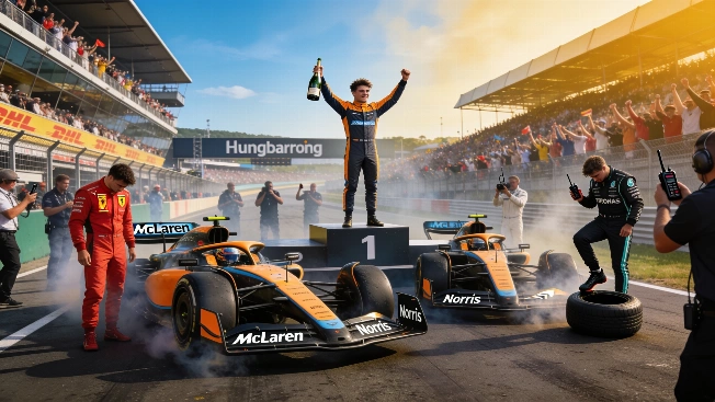 Norris Wins Hungarian GP Despite Early Errors and McLaren Strategy Shift RUSSPAIN.com