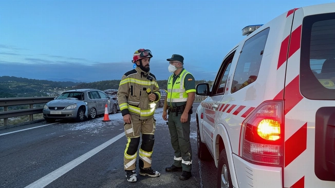 Twelve-Vehicle Crash Closes A-8 Near Gijón RUSSPAIN.com