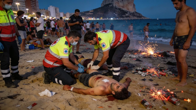 27 Injured as Firework Shell Veers Off Course at Castell de l’Olla RUSSPAIN.com